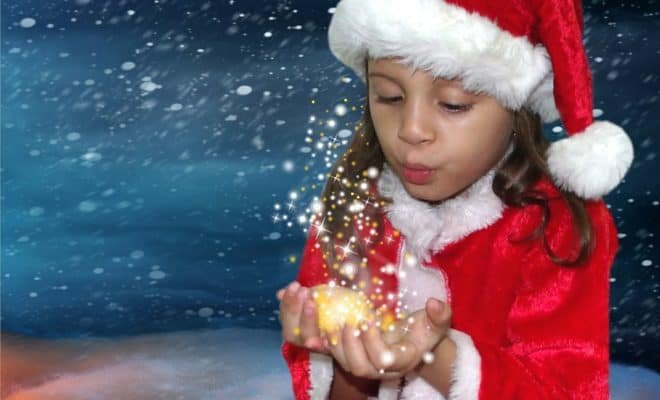 little girl, Christmas magic, true meaning
