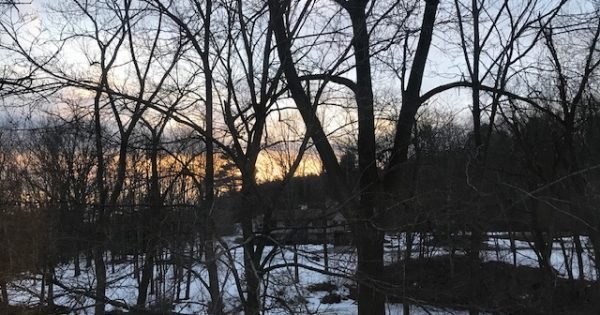 Sunset Winter Pond
