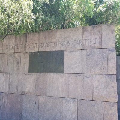 Part of FDR Memorial