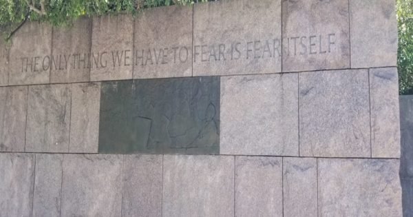 Part of FDR Memorial