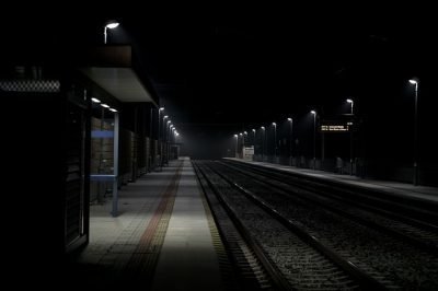 empty train station