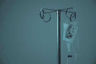 Dextrose Bag on IV Stand