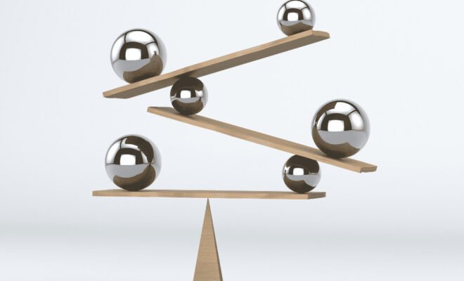 metal balls balancing on multiple points