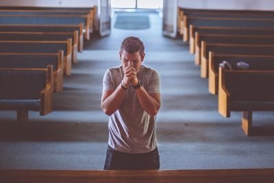 Praying in church
