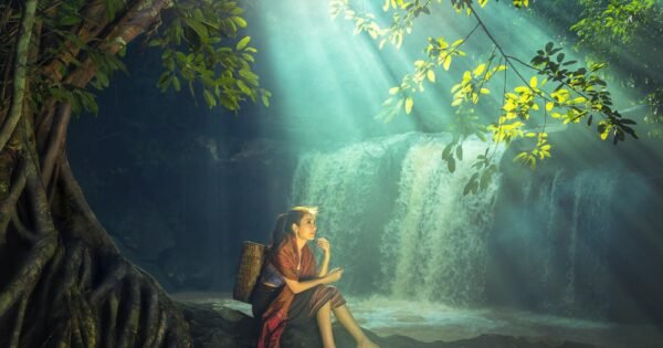 Woman pondering over memories