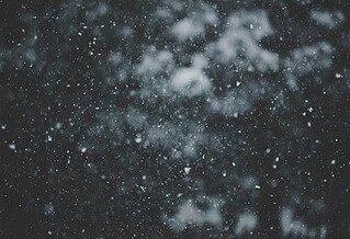 Snow flakes at night