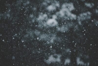 Snow flakes at night
