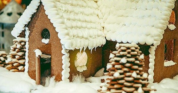 Photograph of a gingerbread house