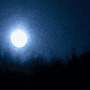 The moon at midnight