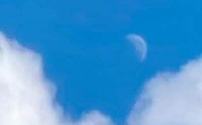 The image is of a piece or shard of the daylight moon