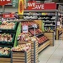 A picture of a grocery store's produce aisle