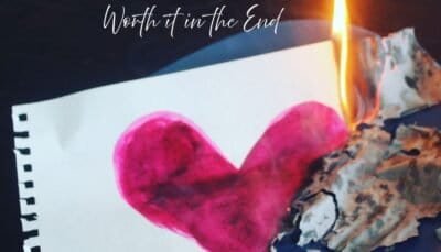 burning heart drawing