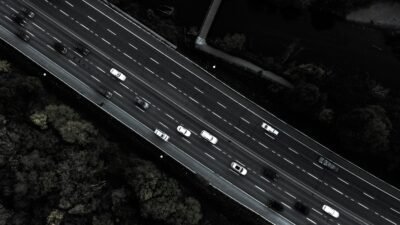 cars moving on a highway