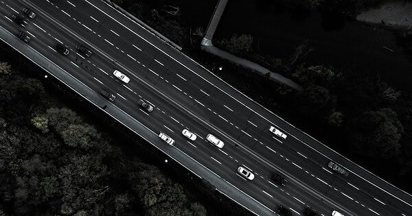 cars moving on a highway