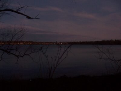 Image of Lake Quannapowitt taken at sunset.