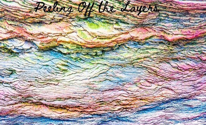layered colors on a painting